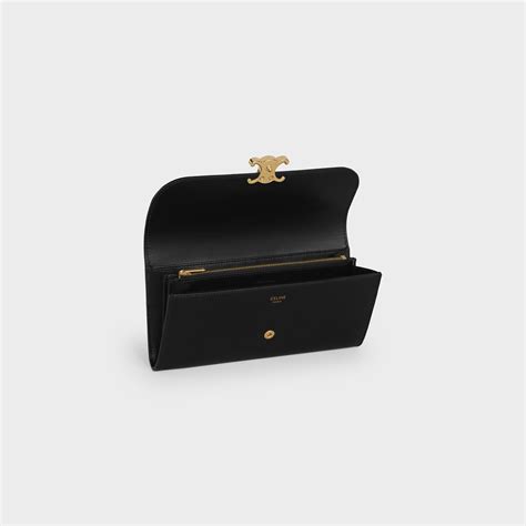 celine large zipped multifunction wallet black|celine triomphe canvas wallets.